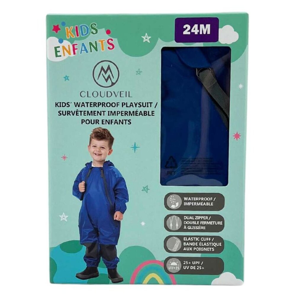 Cloudveil | Kid's Waterproof Playsuit | Dark Blue | Size 2T
